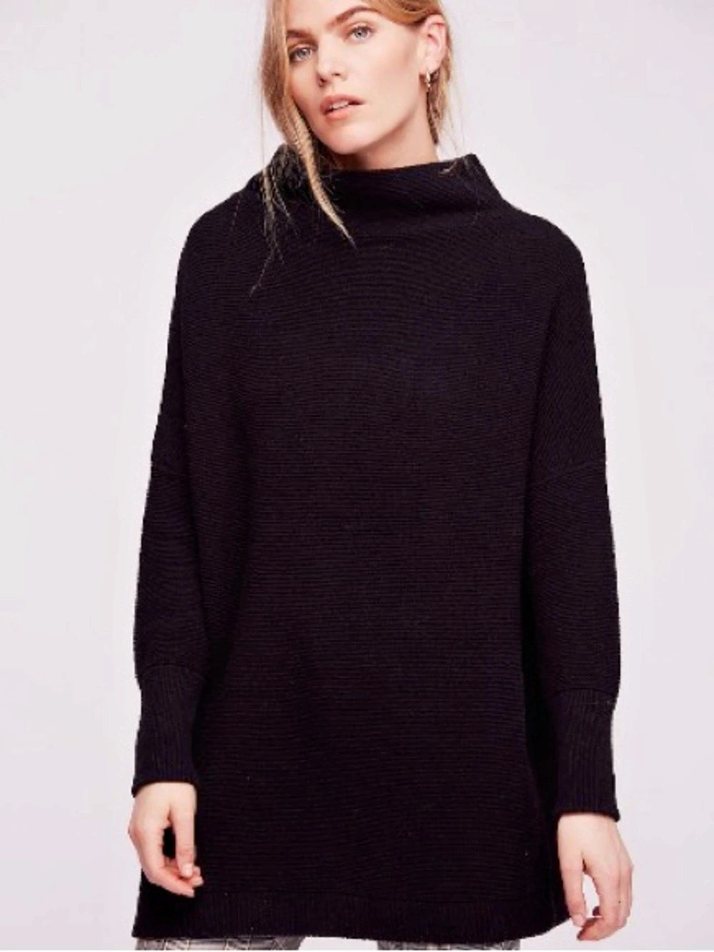Free People Ottoman Slouchy Black Tunic